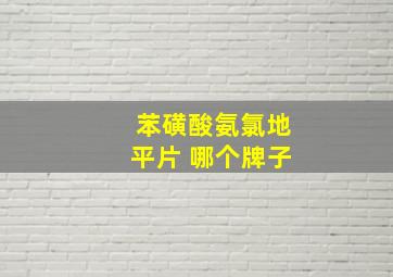 苯磺酸氨氯地平片 哪个牌子